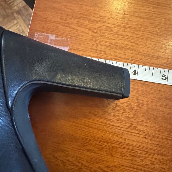 Eileen Fisher Black Leather Round Toe High Heel Pumps Size 11 - Picture 8 of 8